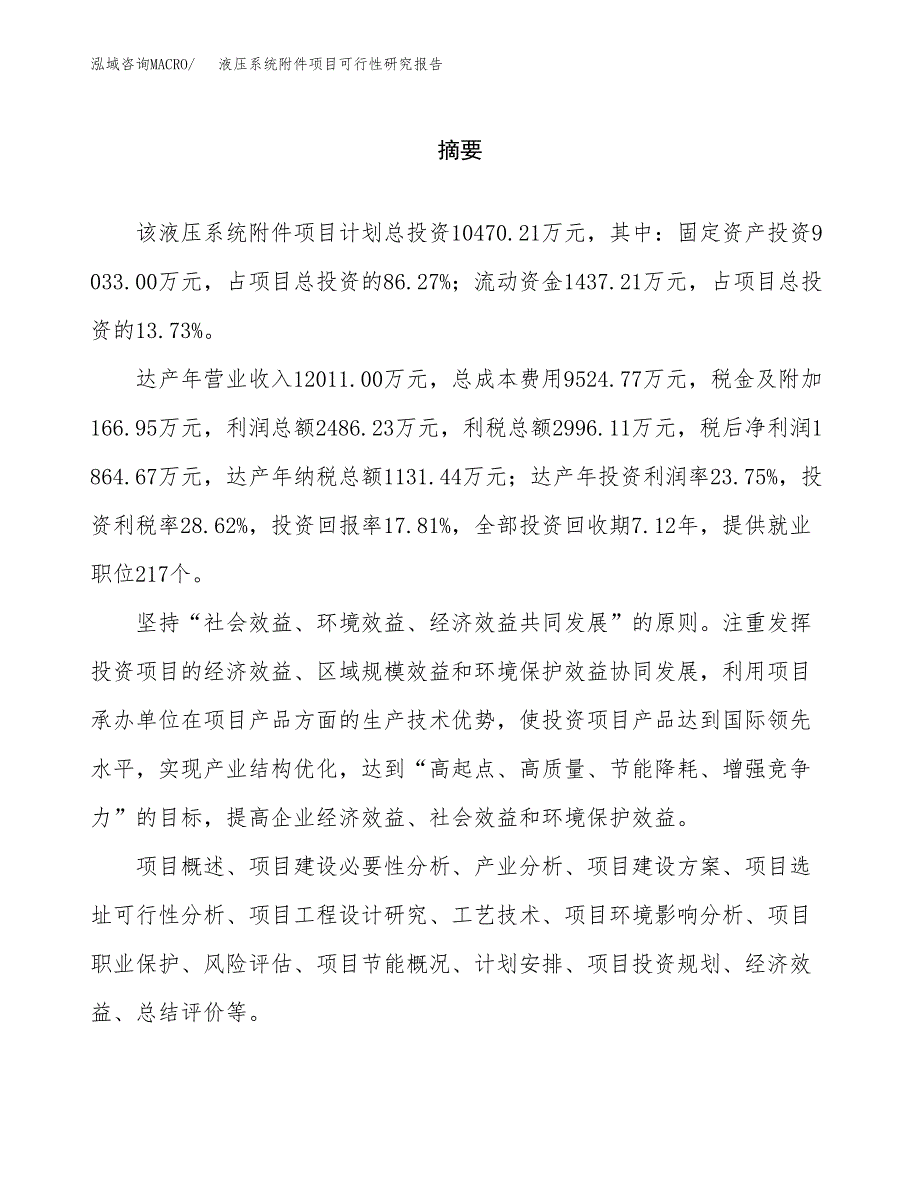 液压系统附件项目可行性研究报告word可编辑（总投资10000万元）.docx_第2页