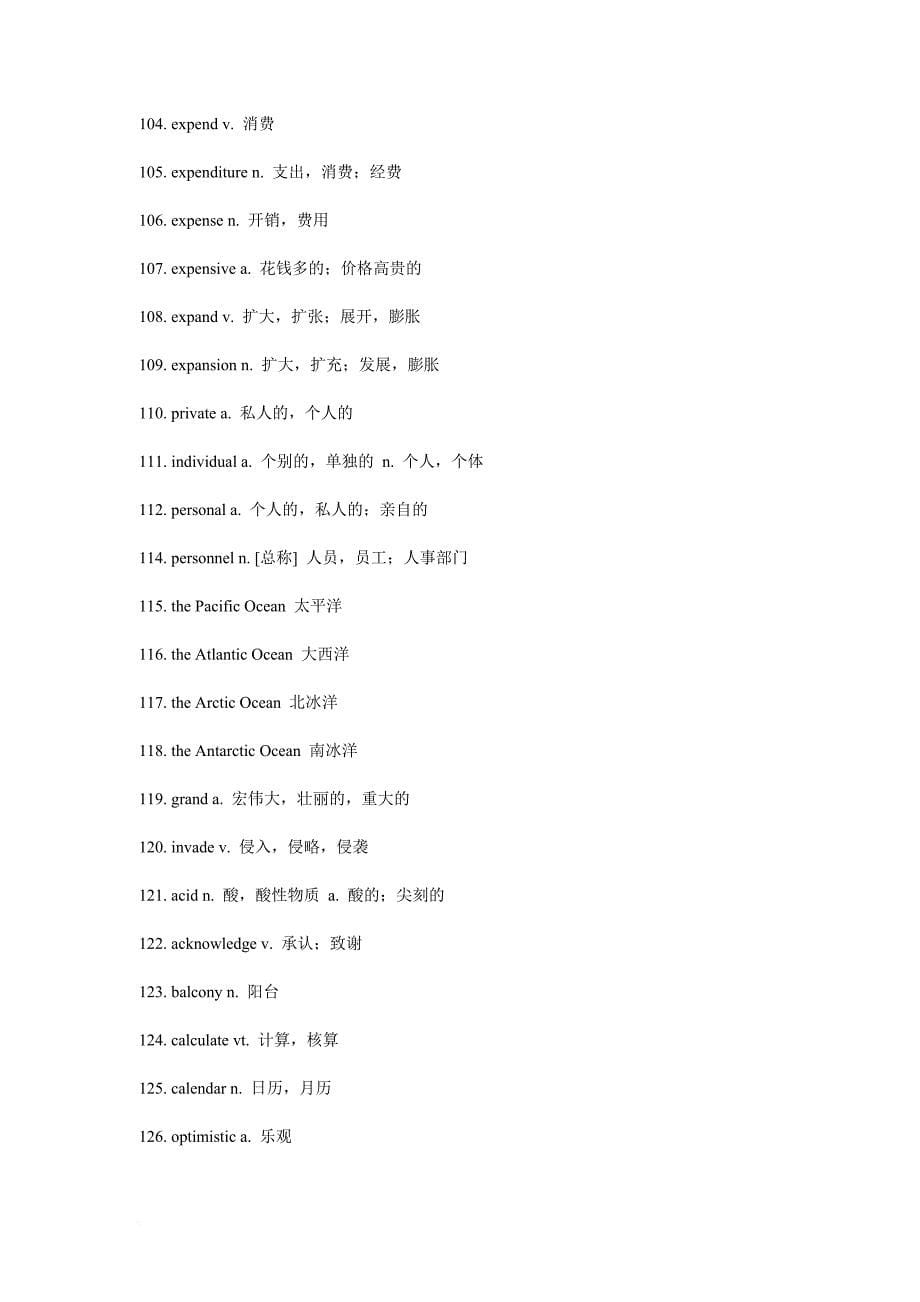 2013英语四级新题型高频词汇_第5页