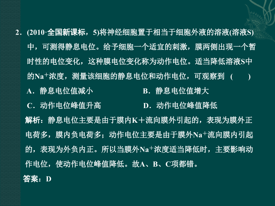 2011高考生物二轮复习突破课件：第1部分专题5第2讲 内环境的稳态与调节_第3页