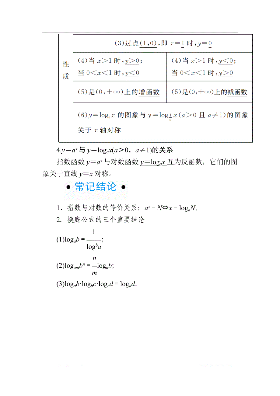 2020版《微点教程》高考人教A版文科数学一轮复习文档：第二章 第六节　对数与对数函数 _第3页