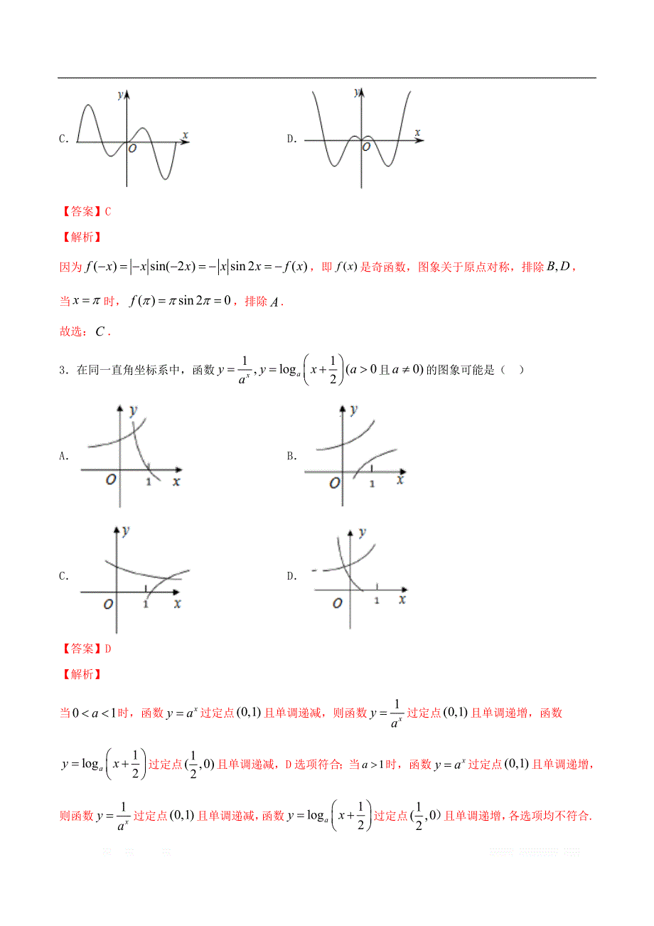 2020年高考数学一轮复习考点10函数的图像必刷题理含_第2页