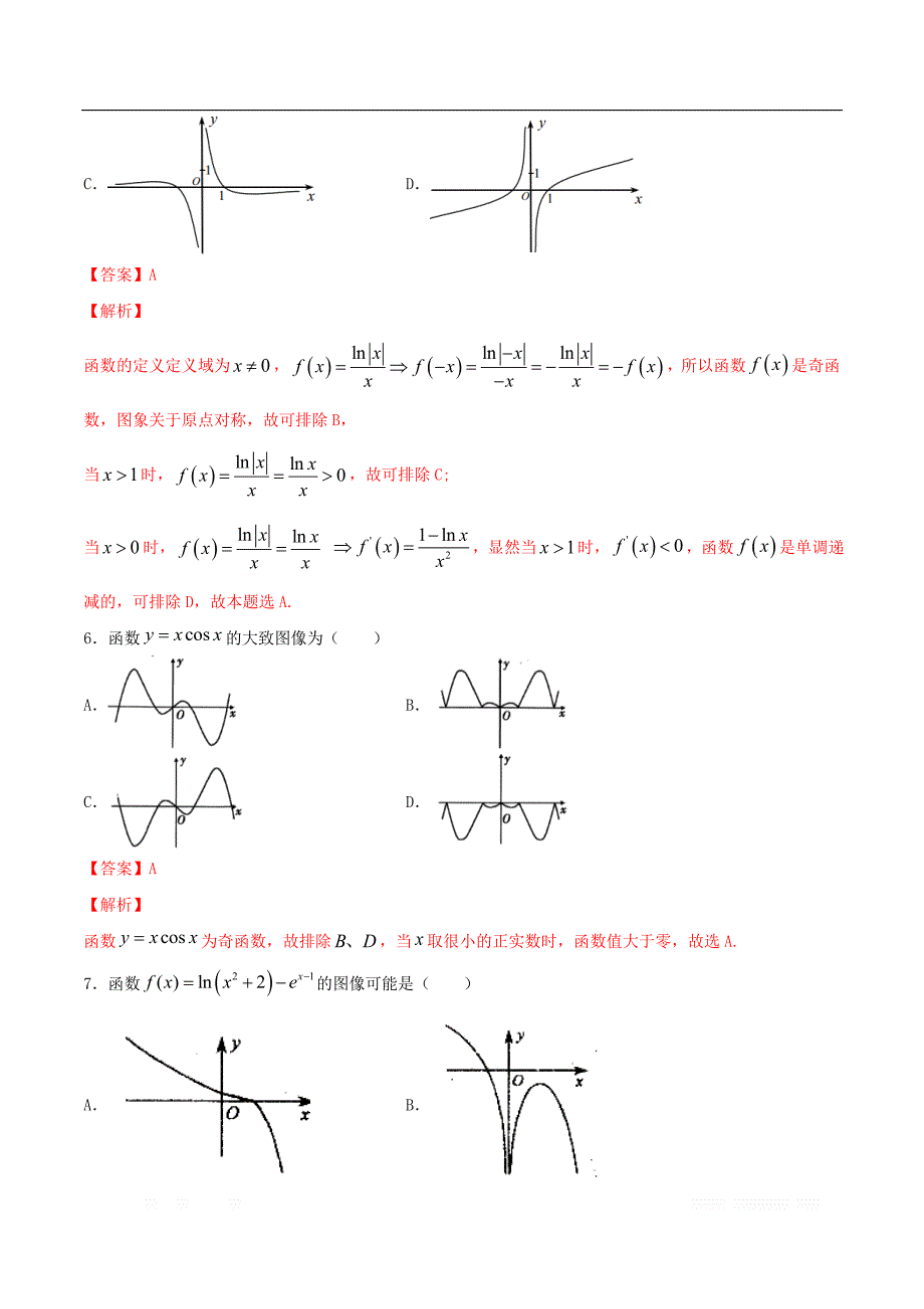 2020年高考数学一轮复习考点10函数的图像必刷题理含_第4页