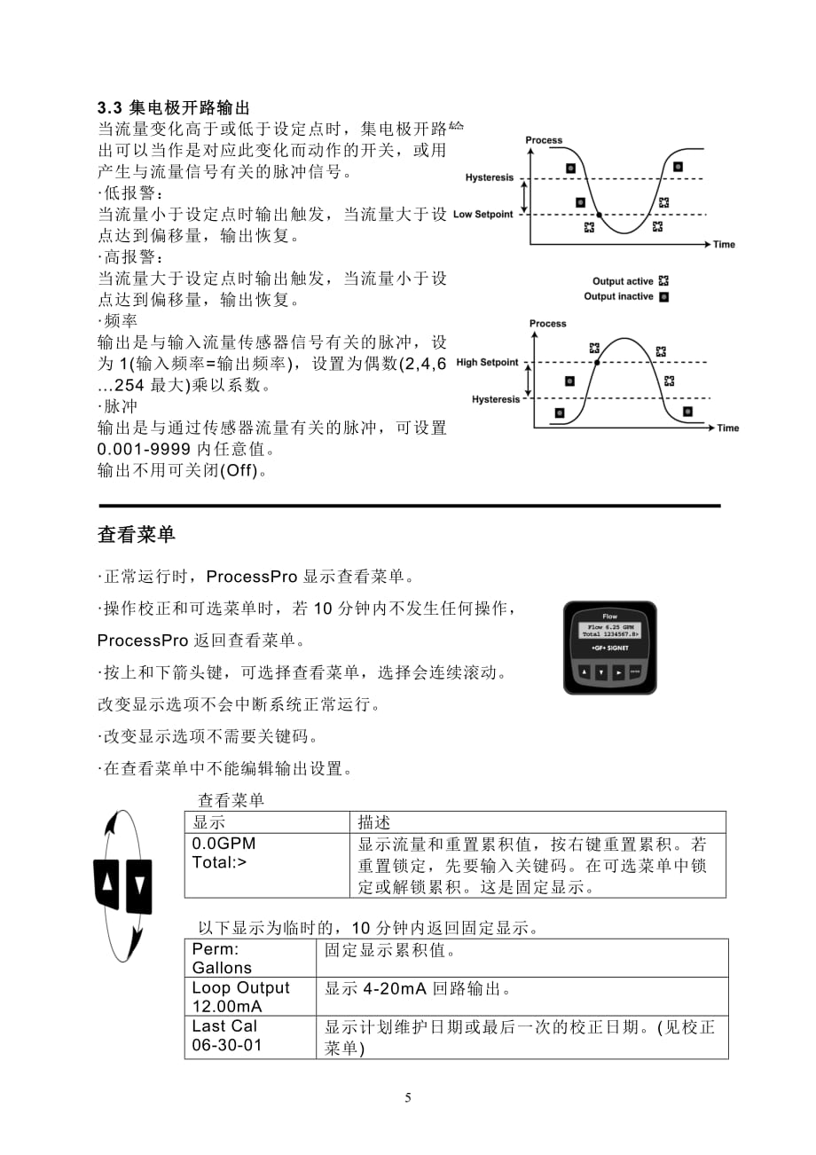 gf-signet-8550流量变送器操作说明书_第4页