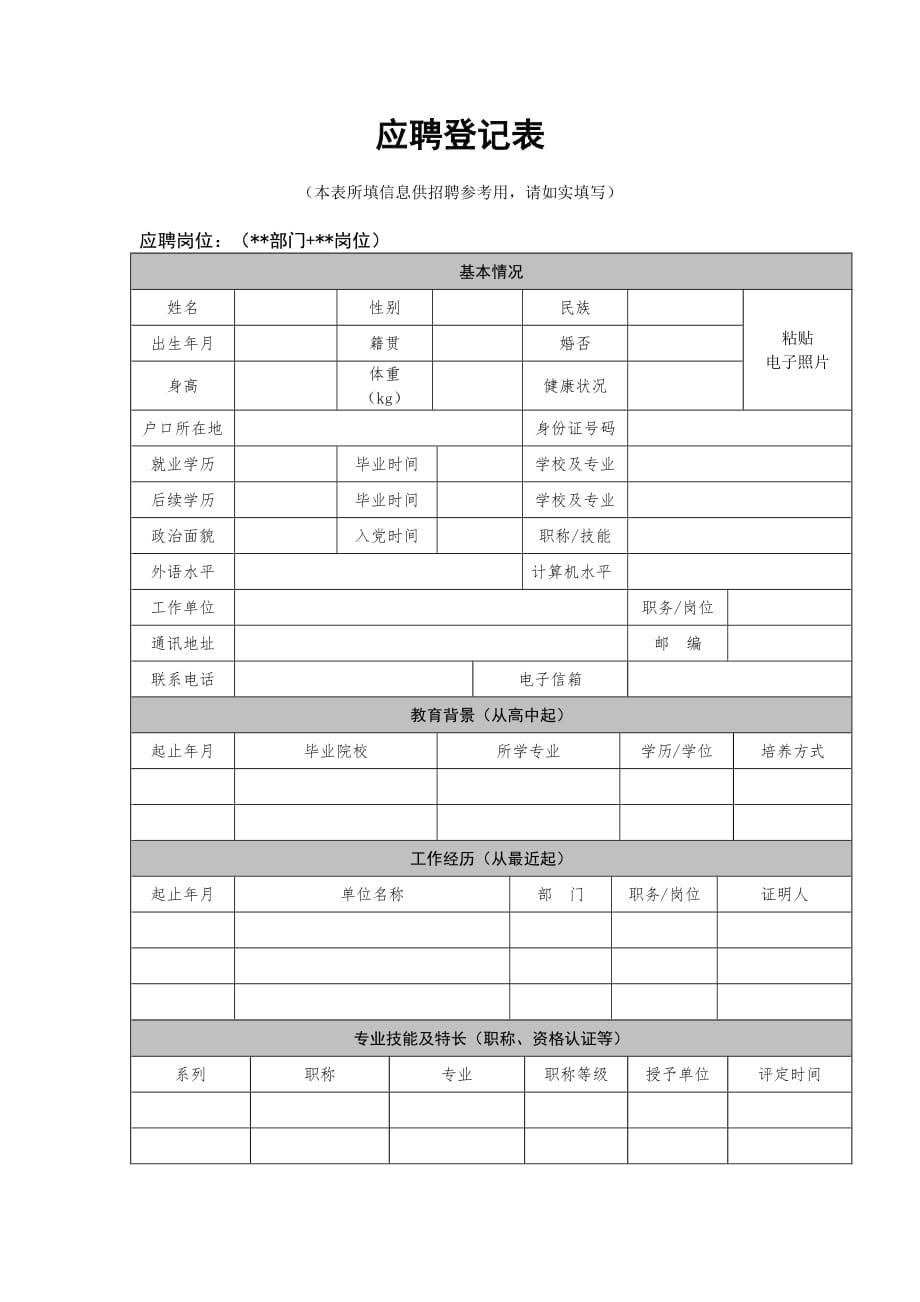 2中电国际胡布发电有限公司招聘岗位说明书adoc_第1页