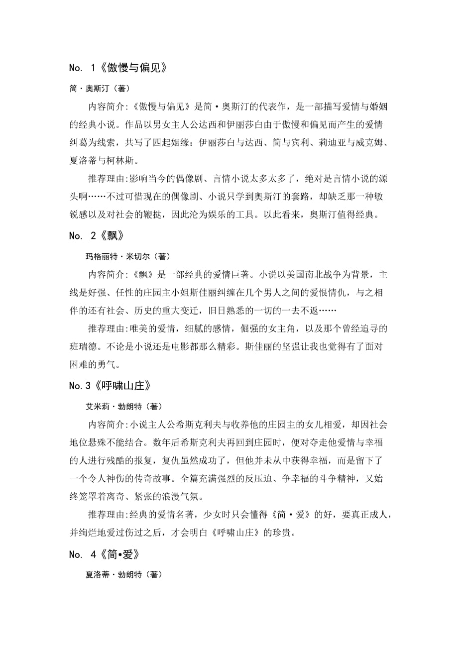 20本经典爱情书籍.doc_第1页