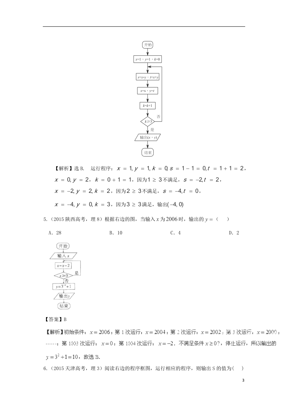 【创新方案】（新课标）2017届高考数学总复习 5年高考真题分类汇编（2011-2015）第九章 算法、统计、统计案例_第3页