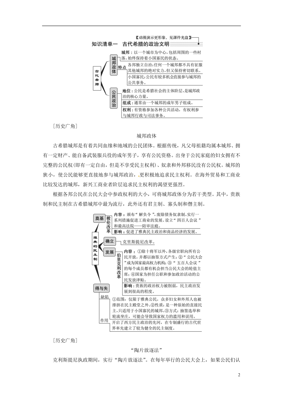 【三维设计】(浙江专用)2014高考历史总复习  古代希腊、罗马的政治文明_第2页