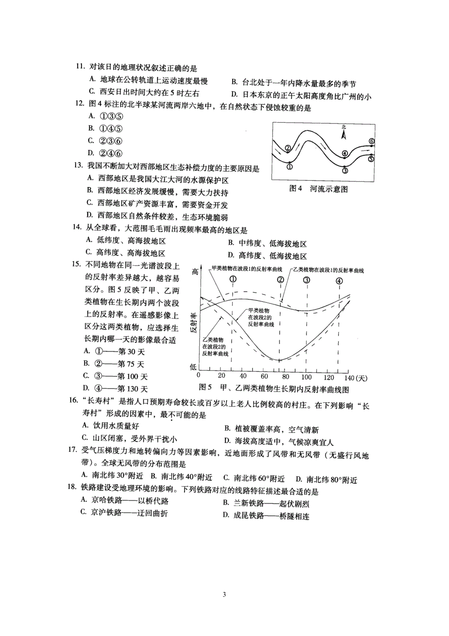 2008广东高考地理真题参考答案及详细评析_第3页