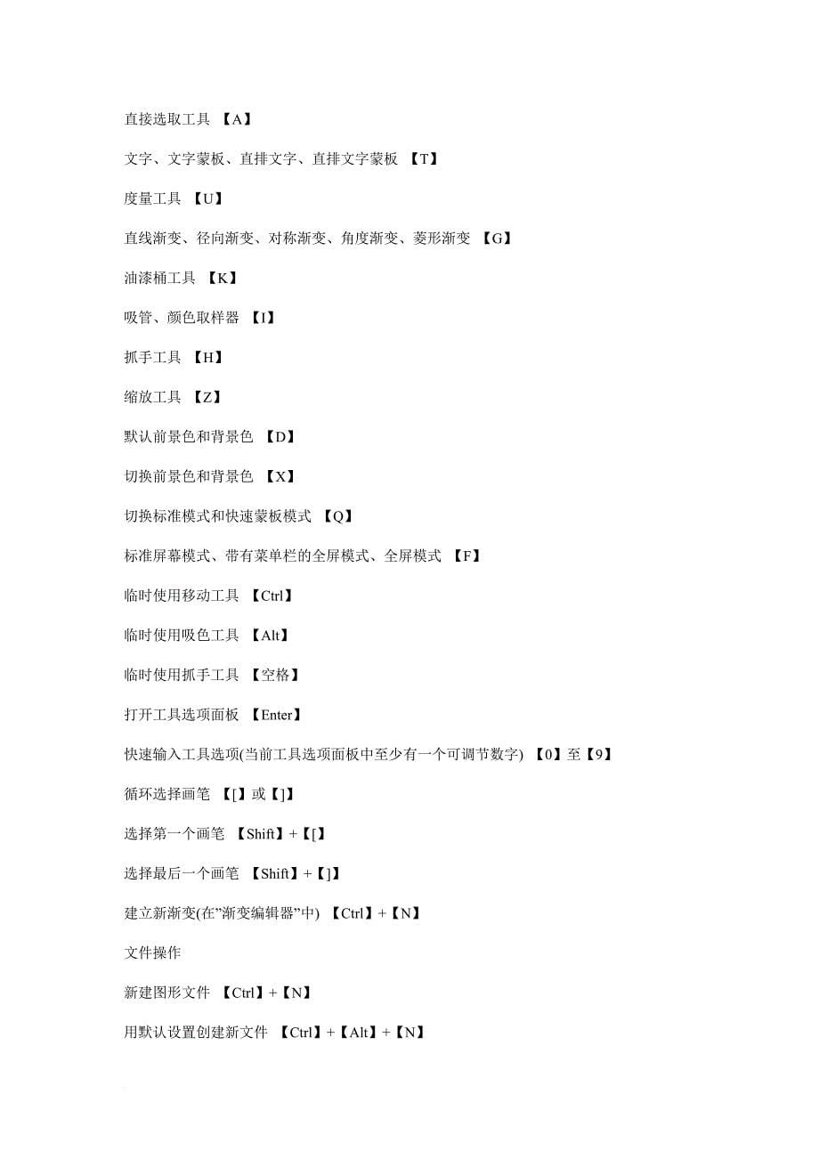 adobe-photoshop-cs快捷键大全_第5页