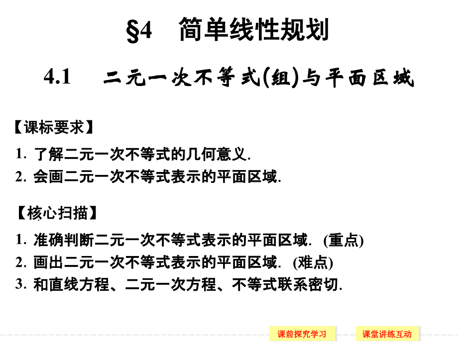 二元一次不等式组及平面区域_第1页