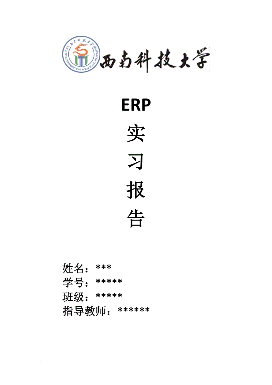 erp沙盘模拟实训报告(同名10009)_第1页