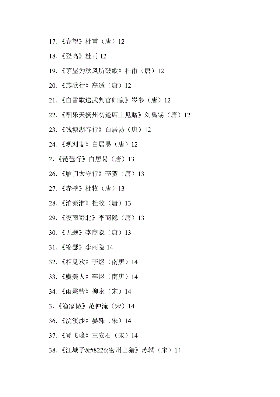 2011年广东省高考语文必备70篇古诗文名句名篇_第3页