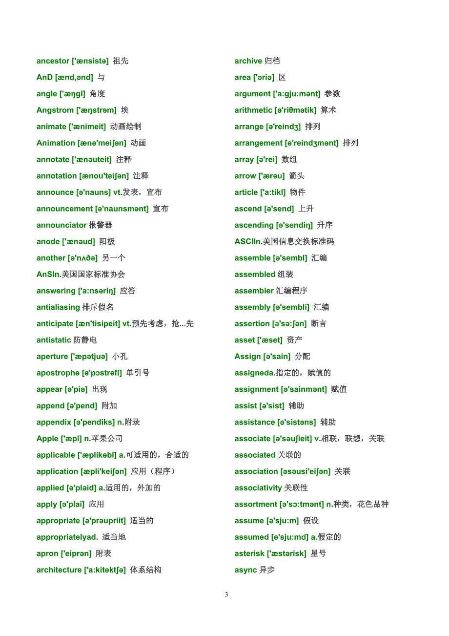 常用计算机英语词汇3000例含音标资料资料_第3页