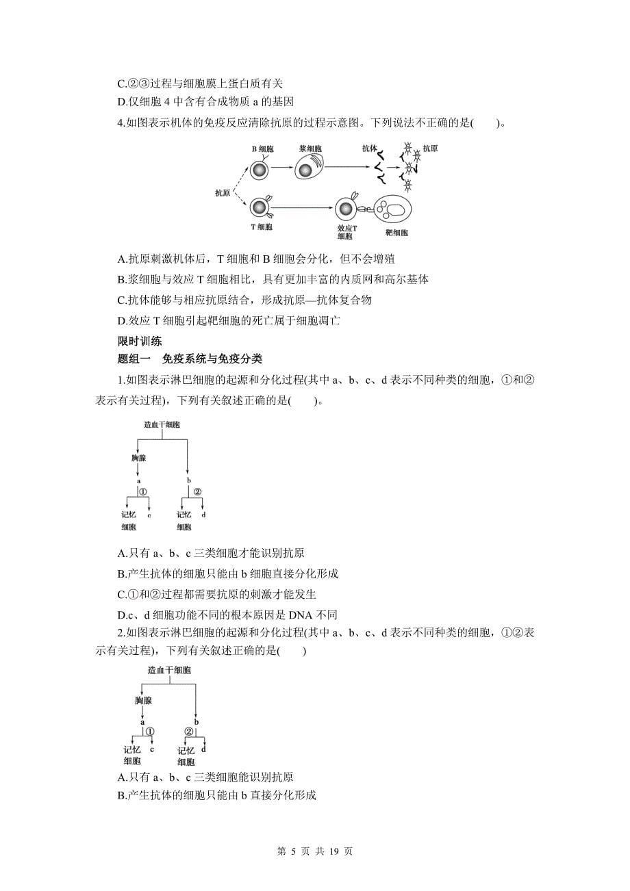 【赢在起点】2013一轮复习-学案38-免疫调节_第5页