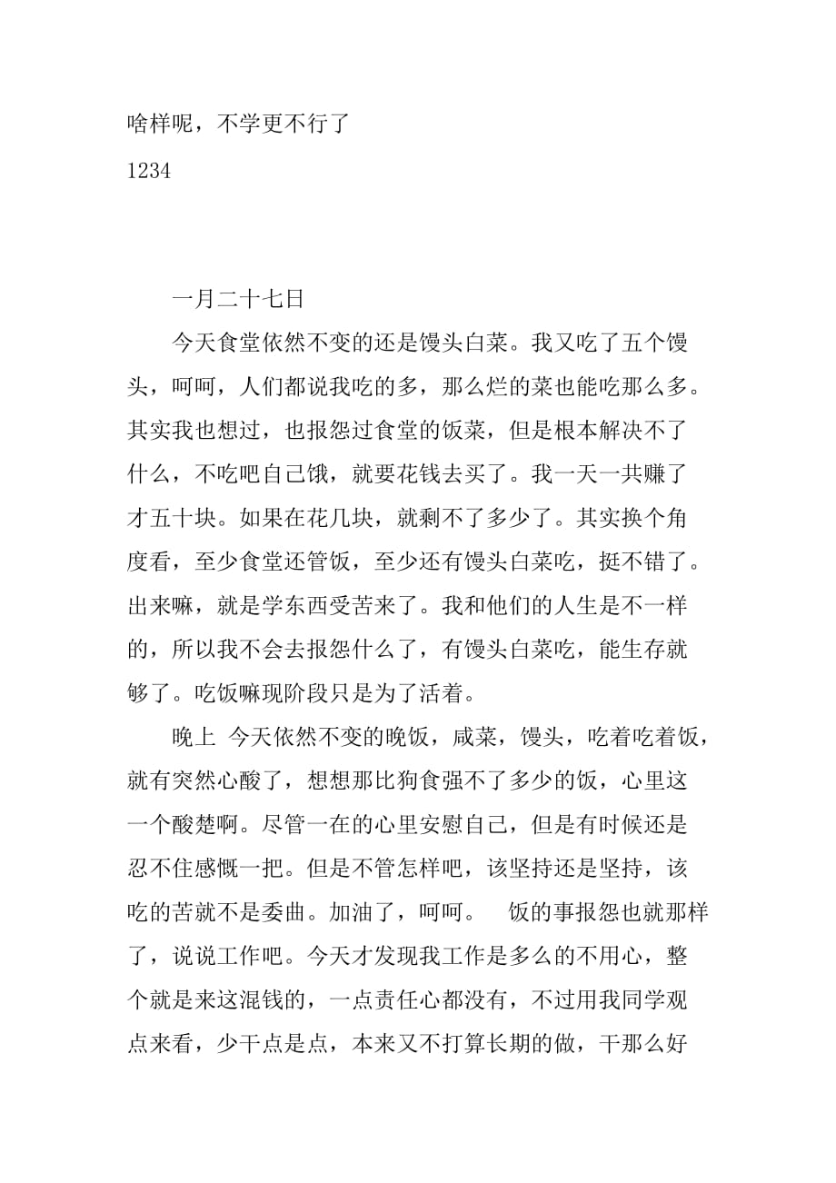 xx年大学生寒假打工日记.doc_第4页