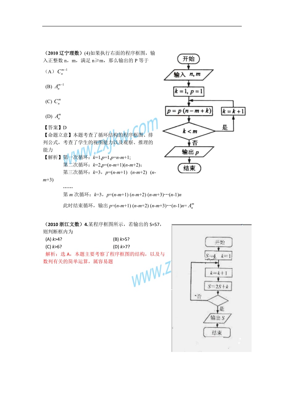 【数学】2010年高考数学选择试题分类汇编——算法初步_第2页