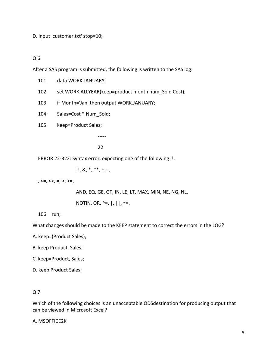 sas-base-70题(无答案版-适合练习).doc_第5页