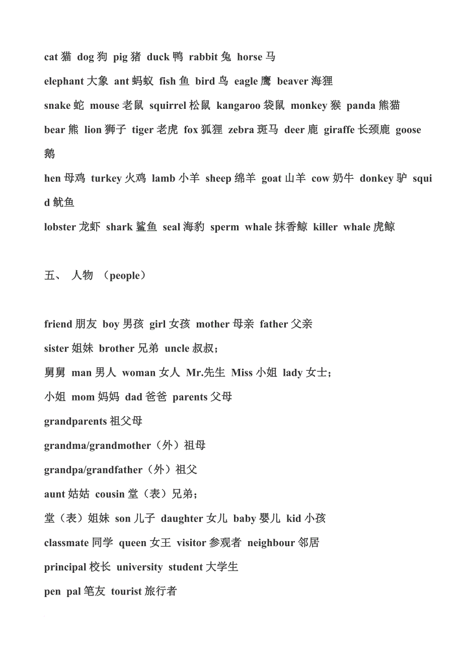 【生活中最常用的英语单词库】_第2页