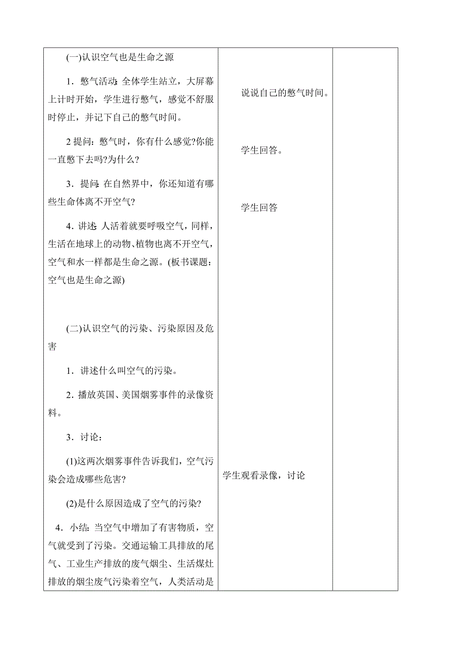 四年级上册科学教案1.4 空气也是生命之源苏教版 12_第2页