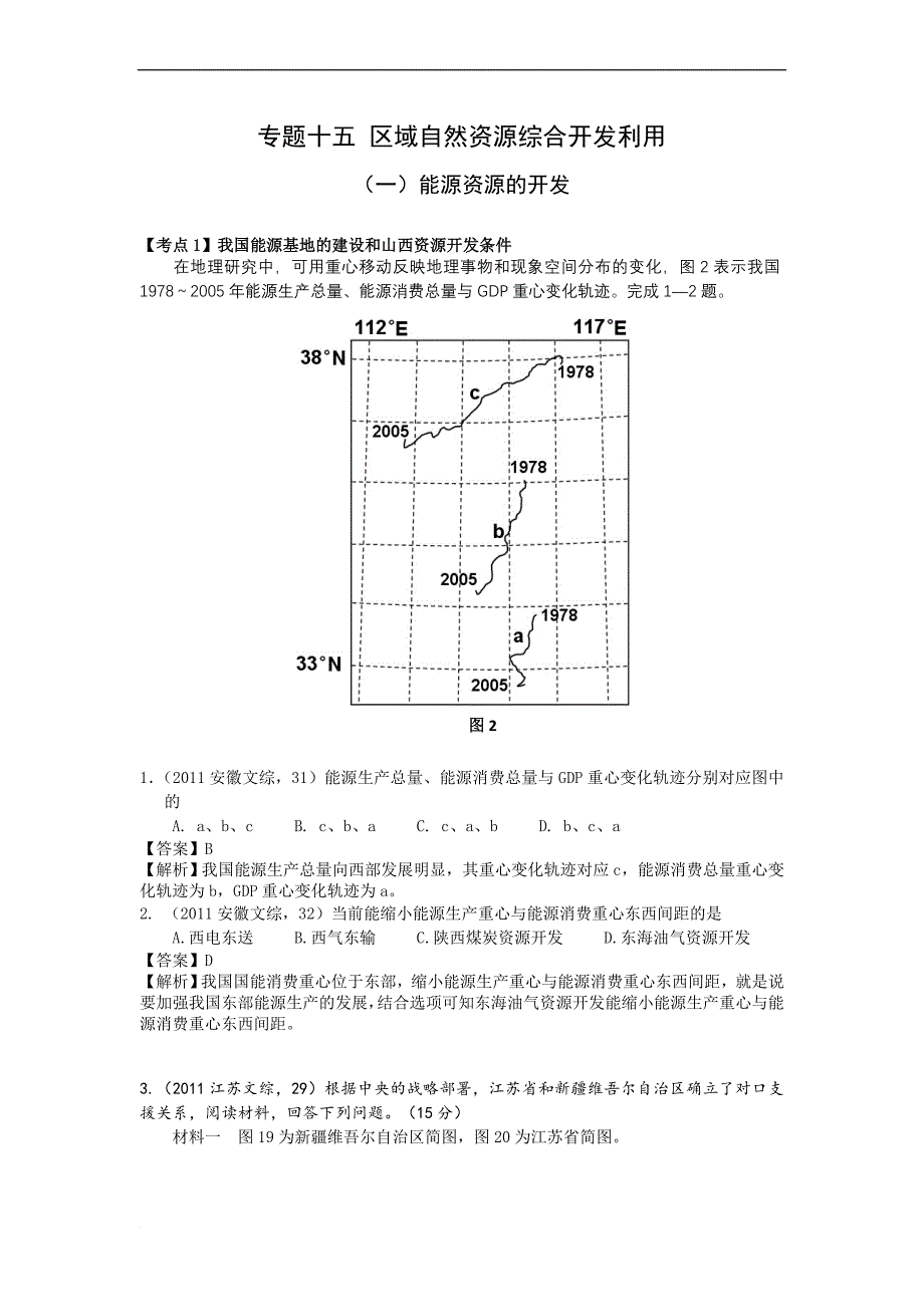 专题15-区域自然资源综合开发利用_第1页