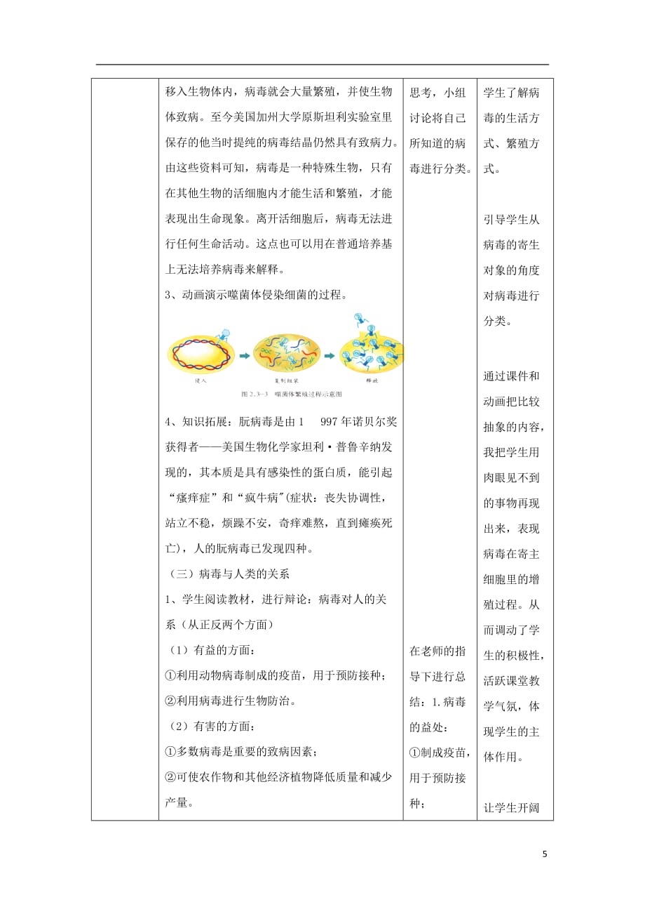 七年级生物上册2.3.1簿教案2新版济南版20181120330_第4页