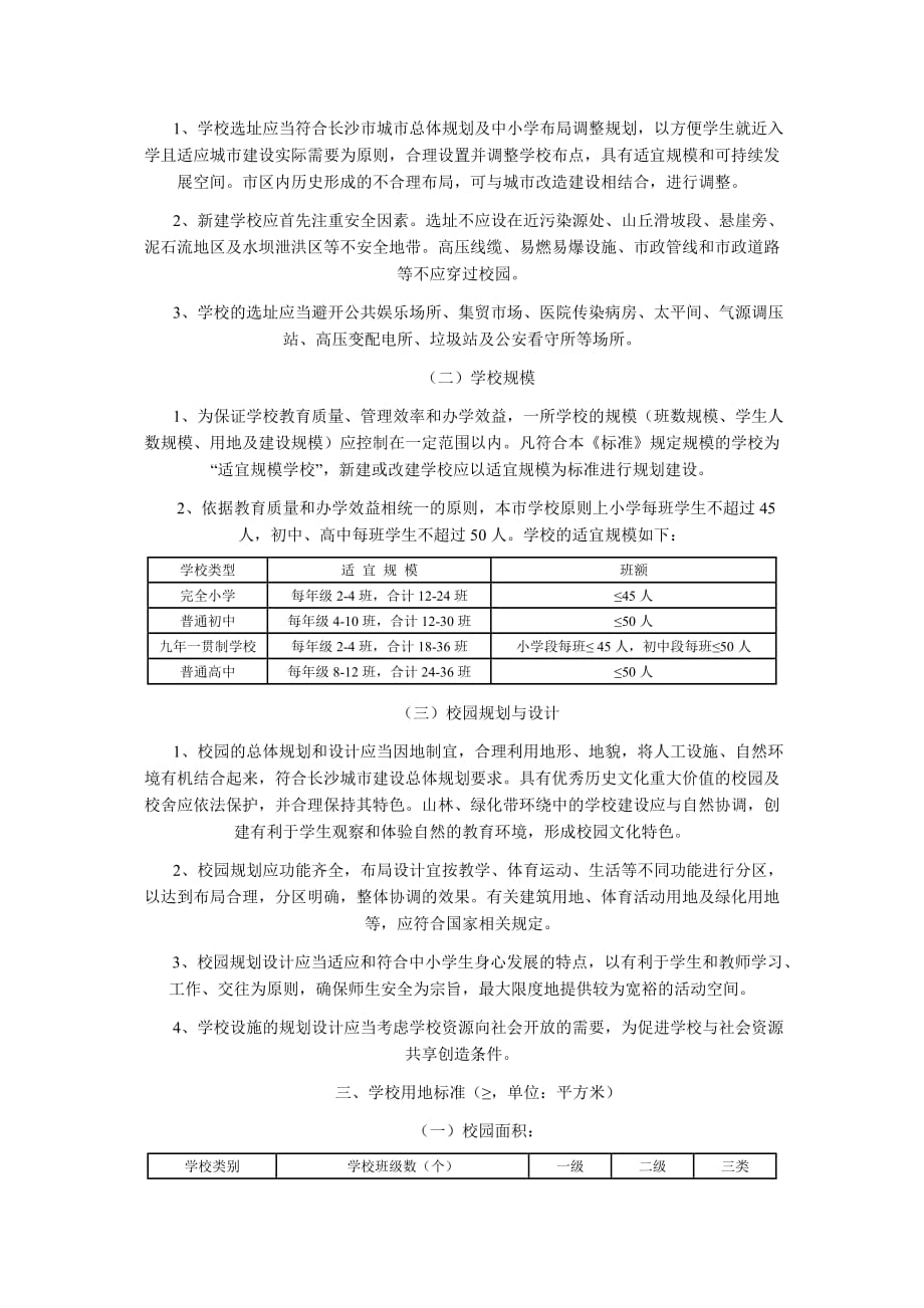 《长沙市普通中小学标准化学校建设标准》.doc_第2页