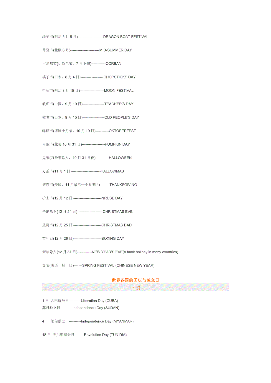 世界各国传统节日一览表.doc_第2页