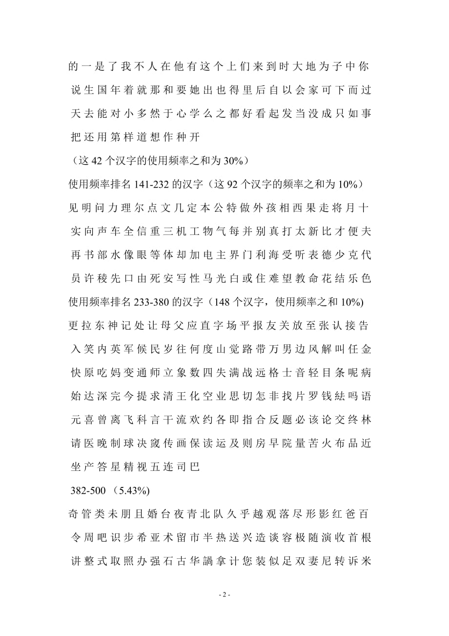 最常用的140个汉字经典_第2页