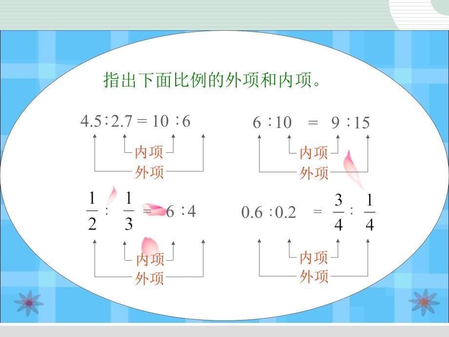 人教版六年级数学下册《比例的基本性质》_第5页