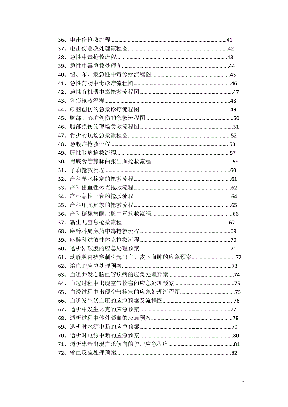 临床各科急救流程图(最新)(同名8316)_第3页