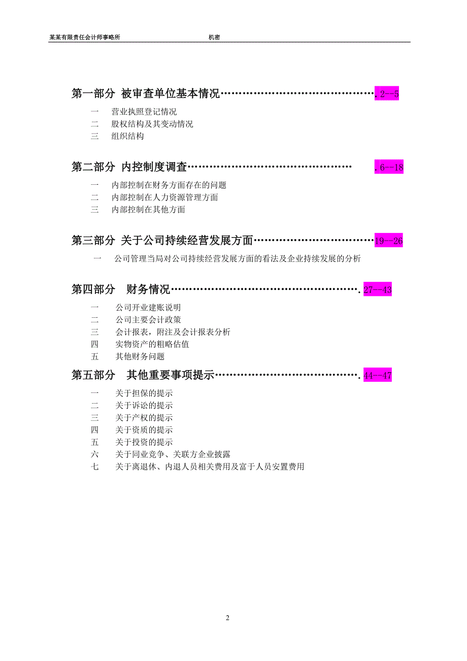 公司财务尽职调查报告范本资料_第2页