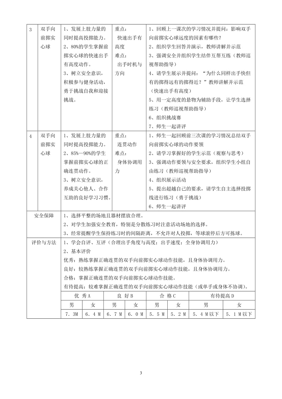 五年级双手向前掷实心球..._第3页