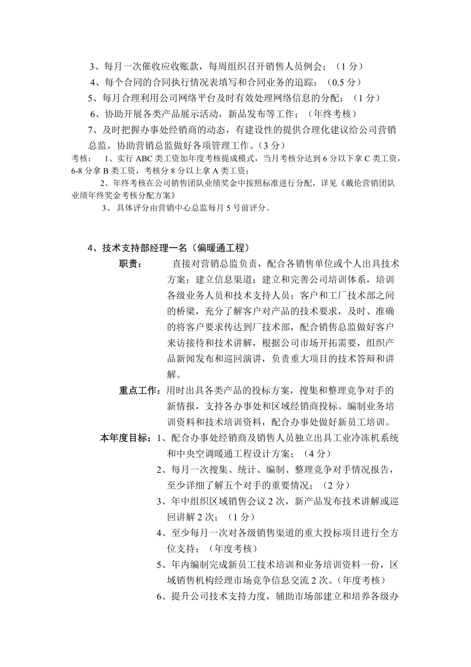 上海戴伦空调公司岗位职责、绩效考核.doc_第4页