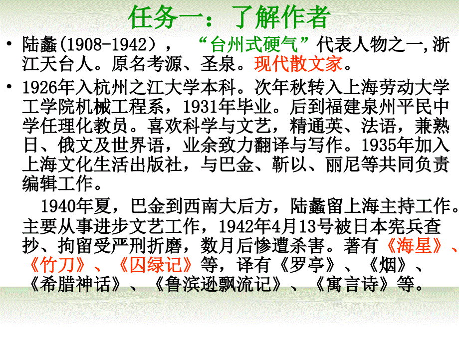 高二语文下册 囚绿记课件_第3页