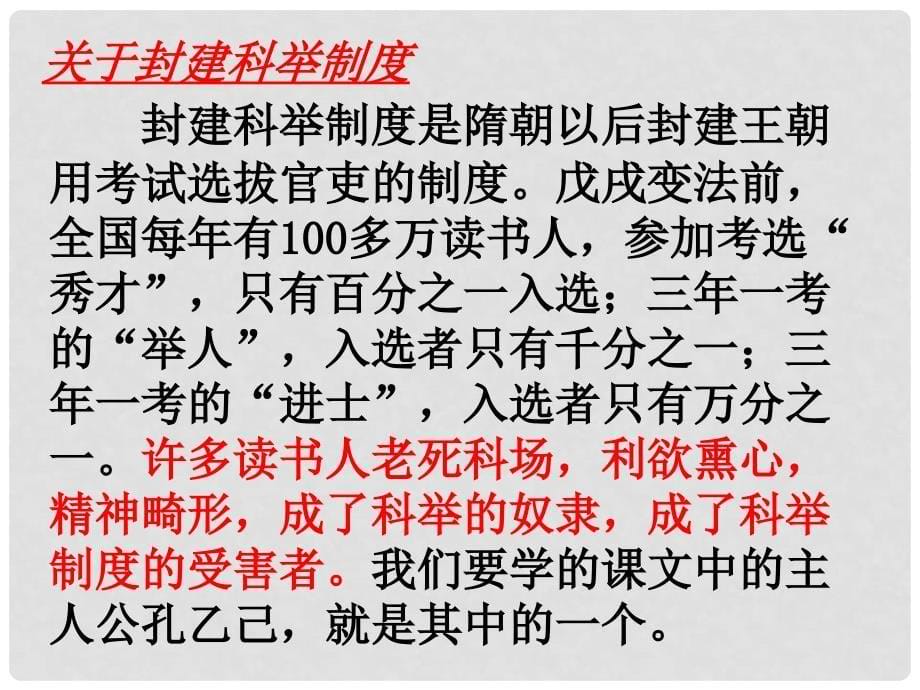 九年级语文下册 5 孔乙己课件10 新人教版_第5页