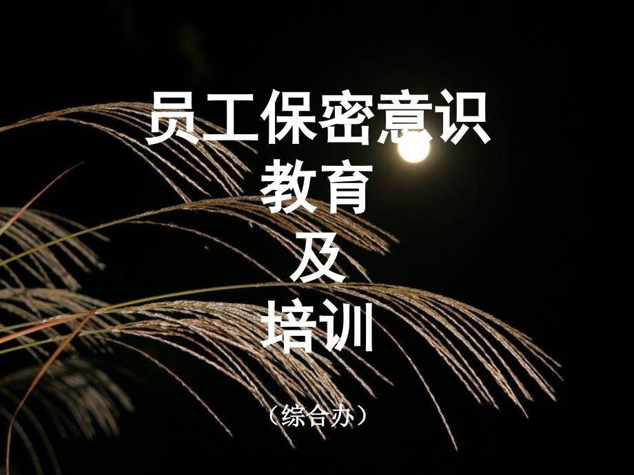 员工保密教育培训讲义_第1页