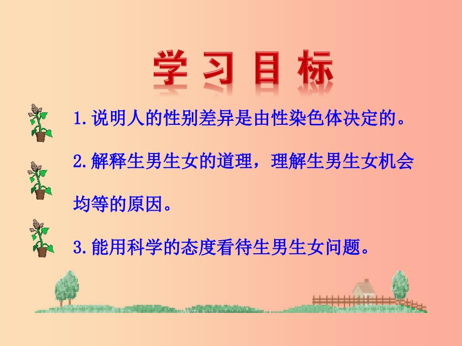 八年级生物下册 第七单元 生物圈中生命的延续和发展 第二章 生物的遗传和变异 第四节 人的性别遗传教学 .ppt_第3页