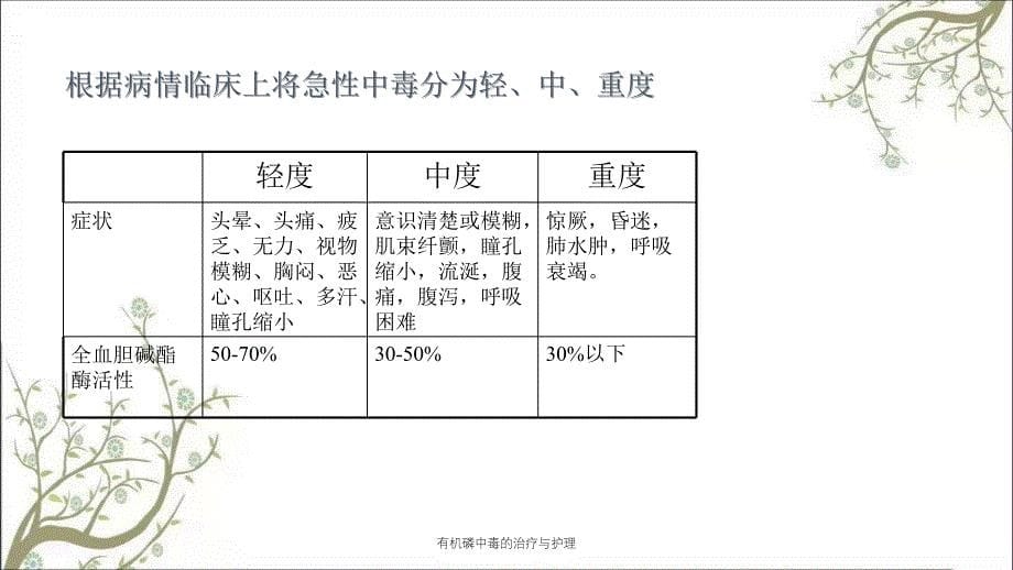 有机磷中毒的治疗与护理_第5页