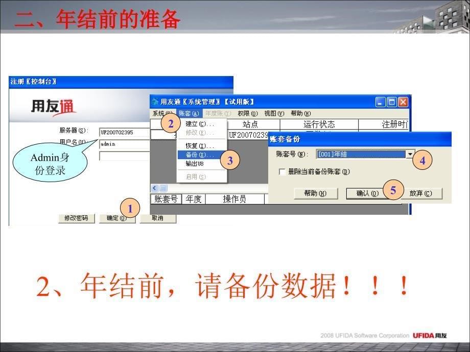 用友T3-用友通标准版年结流程课件_第5页