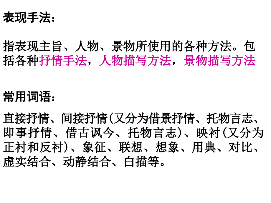 鉴赏诗歌中的表现手法_第1页