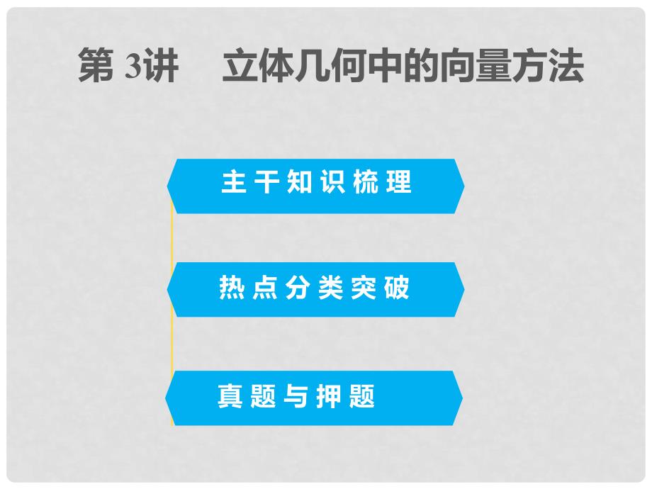 高考数学二轮复习 专题五 第3讲 立体几何中的向量方法配套课件 理_第2页