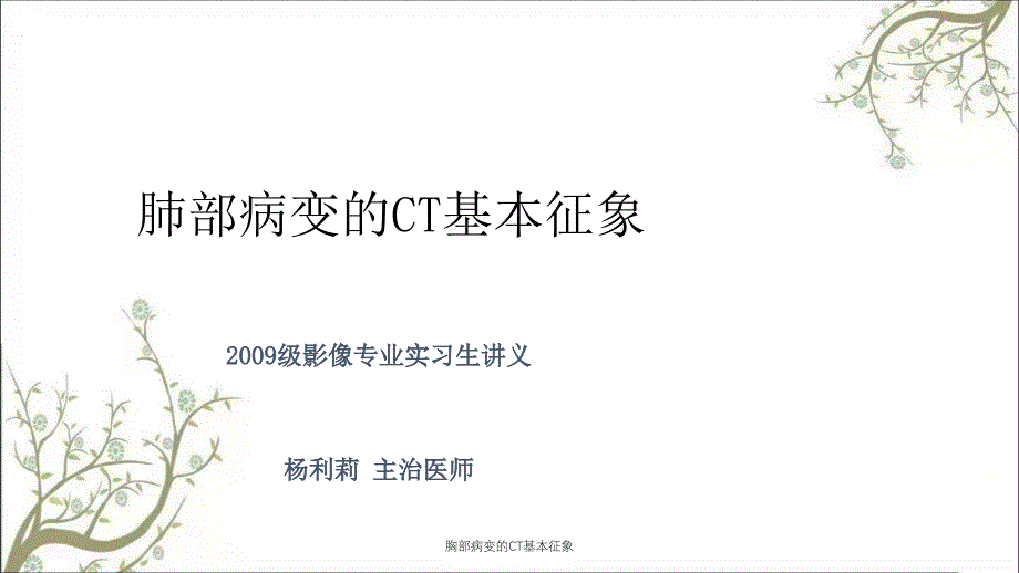 胸部病变的CT基本征象_第1页