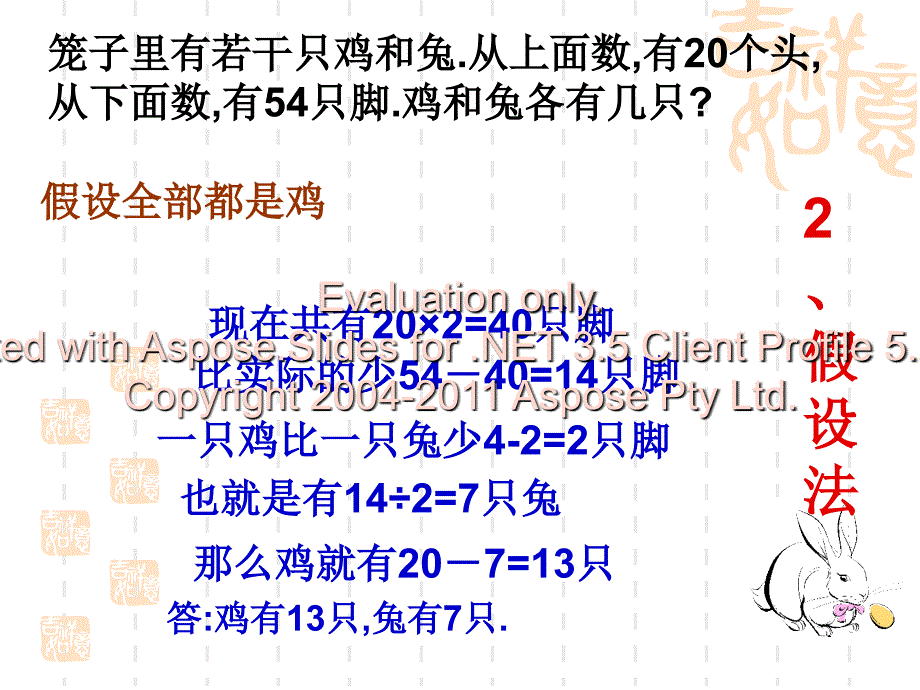 六年级总复习“鸡兔同笼”应用题_第3页