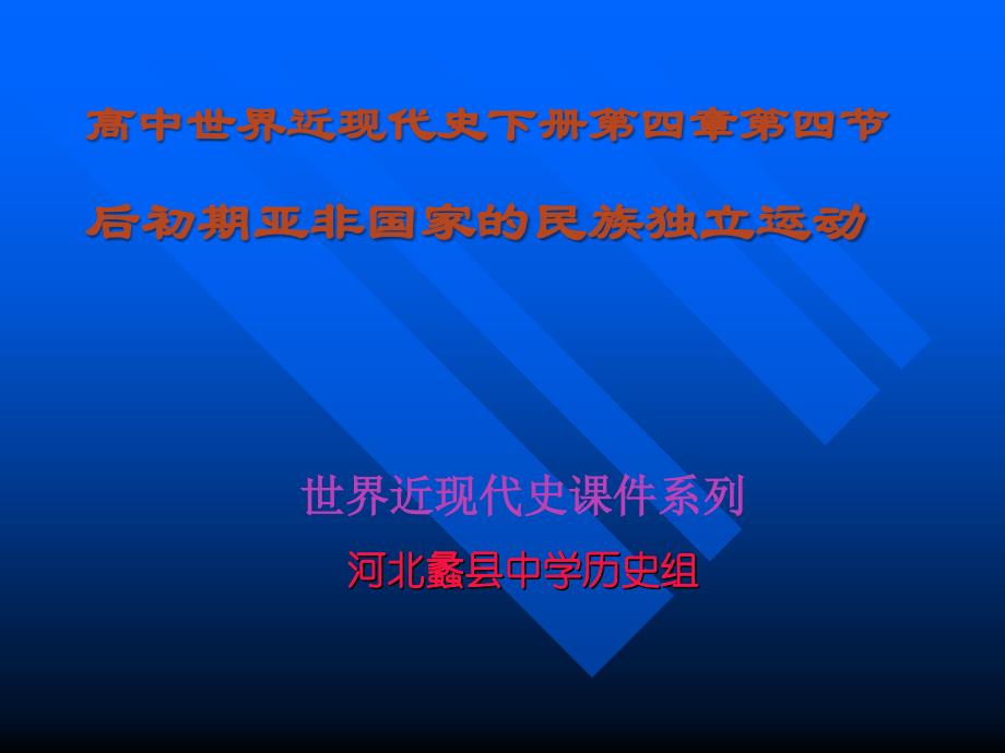 后初期亚非国家的民族独立运动PPT课件_第1页