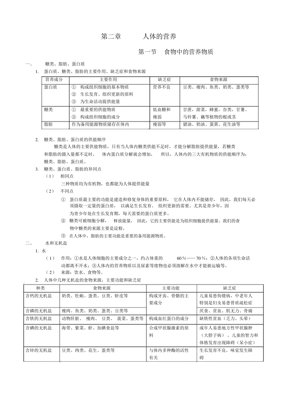 七年级生物下册人教版《人体的营养》_第1页
