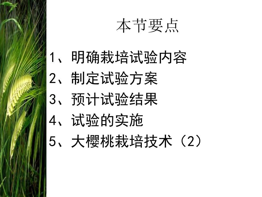 三章二绿色食品栽培试验方案与实施及大樱桃栽培技术2_第2页