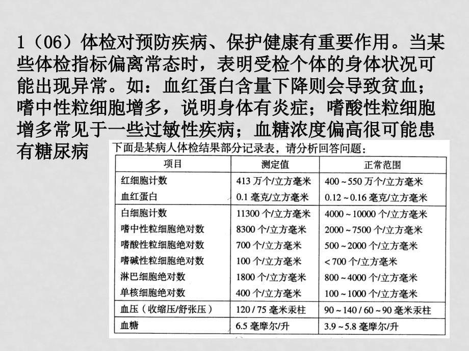 高三生物高考考前复习课件：疾病与健康专题四_第5页