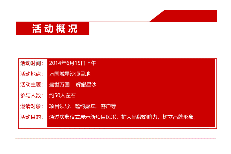 万国城星沙新项目奠基典礼仪式策划建议方案_第3页