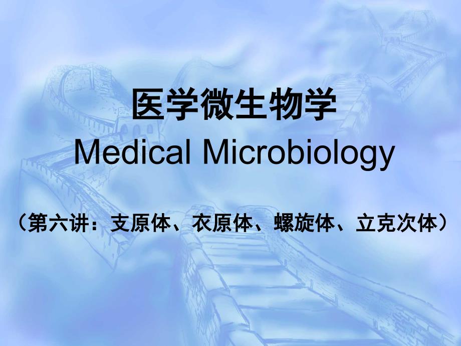 医学微生物学：6支原体、立克次体、衣原体和螺旋体_第1页