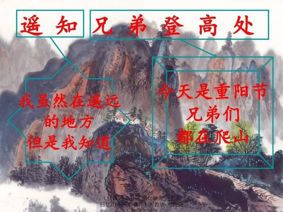 最新级语文上册第七单元九月九日忆山东兄弟课件1湘教版湘教级上册语文课件_第5页